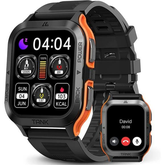 Smart Watch for Men 50M Waterproof Rugged Military Fitness Watch1.85